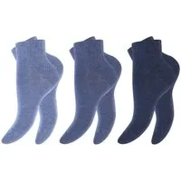 Footstar Diabetikersocken Unisex Diabetiker Kurzschaftsocken 3er-Pack Farbmix (Packung, 3 Paar) Venenfreundlich