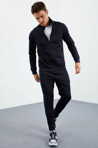 Herren Scuba Strick Sweatshirt und Hosen Set