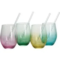 Ritzenhoff & Breker Gläser-Set Spritz, Longdrinkglas, 8-tlg., Glas, inkl. Glas-Trinkhalme, 590 ml, spülmaschinenfest