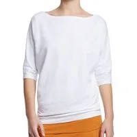 ESPARTO Yogashirt Halbarmshirt Sadaa in Bio-Baumwolle Wohlfühlshirt mit breitem Schulterausschnitt (U-Boot-Ausschnitt)