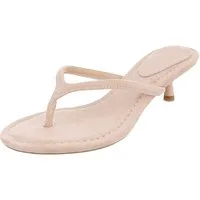 Ital-Design Damen Zehentrenner Sandalette mit Absatz für Sommer Zehentrenner (91849105) Pfennig-/Stilettoabsatz Sandalen & Sandaletten in Beige