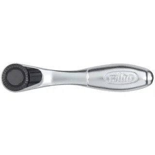 Wiha Bit-Ratsche 90 mm mit Daumenrad Außensechskant 1/4 zoll - 10 Stück - 36931