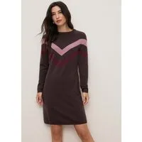 Tamaris Strickkleid aus angenehmer Viskosemischung lässiger Look mit Zickzack-Muster