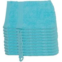 Julie Julsen Waschhandschuh 10-Waschhandschuh-Babyblau-Waschhandschuh 15 x 21 cm, (10-St)