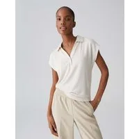 OPUS Kurzarmshirt Weiches Poloshirt aus ECOVERO™ Viskosemix weicher Griff und lockere Passform