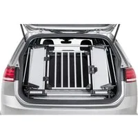 TRIXIE Hunde-Transportbox Universal-Heckgitter, verwandelt Kofferraum in Hundebox - hellgrau/sil