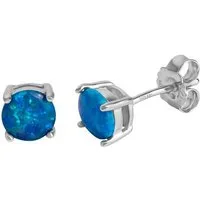 Firetti Paar Ohrstecker Schmuck Geschenk Silber 925 Ohrschmuck Edelstein Opal, mit Opal (synth)