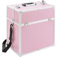 Arebos Kosmetikkoffer 26L, inkl. Tragegurt, Aluminium, inkl. Schloss & Schlüssel (Stück), Maße (LxTxH): 36 x 23 x 39 cm, 8x Trennwände