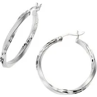 Firetti Paar Creolen Schmuck Geschenk Silber 925 Basic diamantiert