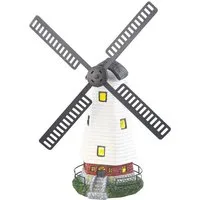 BURI Kugelleuchte Solar-Windmühle 50cm LED Windrad Beleuchtung Garten Leuchte Landhaus G