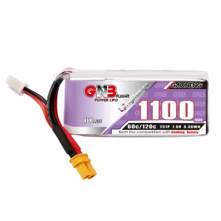 Gaoneng GNB 7.6V 1100mAh 60C 2S LiPo Battery XT30 / XT60 Plug for RC Drone