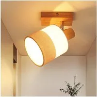 Nettlife Deckenstrahler Wohnzimmer Holz 1/2/3/4 Flammig E14 Vintage Deckenleuchte Deckenspot, LED wechselbar, perfekt für Flur, Wohnzimmer, Schlafzimmer, Esszimmer