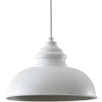 Lindby Hängeleuchte Cliona, Metall, Weiß IP20, 1 x 60 W