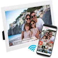 Denver PFF-1503W Digitaler Bilderrahmen (39.62 cm/15.6 ", 1920 x 1080 Pixel, 16 GB, mit WLAN und Frameo Software)