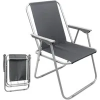 Spetebo Klappstuhl Camping Stuhl mit Armlehnen belastbar bis 100 kg (75 cm x 52 cm x 44 cm, 1 St), Leichtes Gewicht von nur 1,8 kg