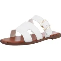Ital-Design Bequeme Sandalen für Sommerabenteuer und Alltagslook Pantolette (89323011) Blockabsatz Pantoletten in Weiß