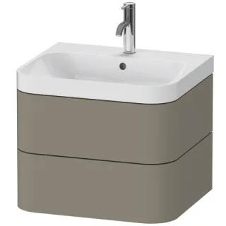 Duravit Happy D.2 Plus c-shaped Set wandhängend Stein Grau Seidenmatt 575x490x480 mm - HP4345O9292 HP4345O9292