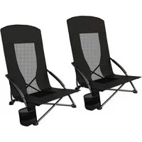 TLGREEN Klappstuhl Klappbar Strandstuhl,Campingstuhl mit Tragetasche, Getränkehalter, (2 St),150 kg Tragkraft für Outdoor, Camping, Strand, Sandkonzert