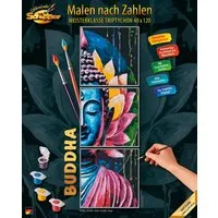 Schipper Malen nach Zahlen Meisterklasse Triptychon - Buddha, Made in Germany