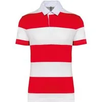 Kariban Poloshirt Gestreiftes Polohemd mit kurzen Ärmeln, Unisex