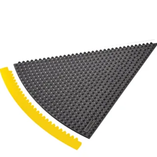 Skywalker HD i-Curve™ ESD 433 Notrax modulare Schwarz Kurve Arbeitsplatzmatte | Größe: 91cm x 45 deg