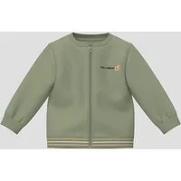 s.Oliver Sweatjacke Sweatshirt Jacke Sweatjacke mit kleiner Stickerei
