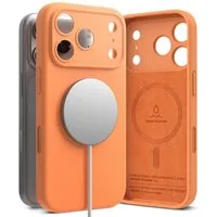 Ringke Handyhülle Silikon Orange mit Magnetfunktion Kompatibel mit iPhone 17 Pro Max 6,9, Weiche Silikonhaptik mit integrierter Magnetfunktion