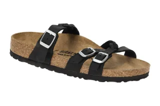 Birkenstock Damen Pantoletten FRANCA BRAIDED 1026334 Schwarz - black - Echtle...