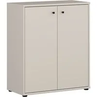 FORTE Kommode Tempra, Kommode, 2 große Türen, Höhe 85,5 cm, Breite 73,7 cm
