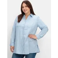 Sheego Klassische Bluse Hemdbluse Langarm