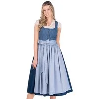 Hammerschmid Dirndl Dirndl lang 2tlg. - KOFLERSEE - blau gemustert