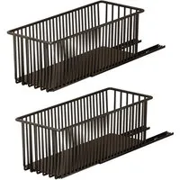 GarveeMore Küchenorganizer-Set 2PCS Ausziehbarer Schrank-Organisator Hochbelastbar Kohlenstoffstahl, Ausziehbare Schubladen, Multifunktionale ausziehbare Vorratskammern