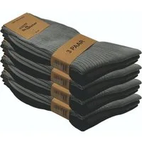 GAWILO Basicsocken für Herren aus 100% Baumwolle - ohne Gummi - ohne drückende Naht (12 Paar) in schwarz, weiß & blau - für Preisbewusste in ansprechender Qualität