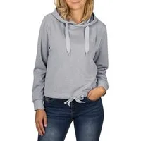 DENIMFY Kapuzenpullover Damen Hoodie DFHanna Regular Fit Crop Longsleeve Sweatshirt mit Kapuze