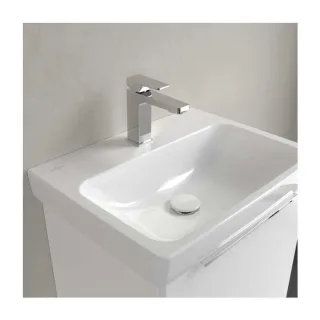 Villeroy und Boch Architectura Waschtisch 4A87ML01 55x42cm, geschliffen, 1 Hahnloch, ohne Überlauf, weiß