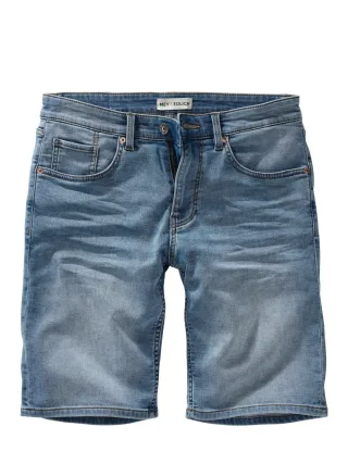 Mey & Edlich Herren Denim-Joggshorts 2.0 Blau 85 % Baumwolle, 13 % Polyester, 2 % Elasthan