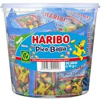 HARIBO Süßigkeit, Haribo Pico Balla Minibeutel 90 Stück Fruchtgummi-Konfekt 900g