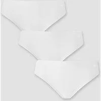 MP Damen VPL-freier Bikinislip mit mittelhohem Bund (3er-Packung) – Weiß - S