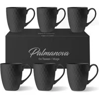 MiaMio Tasse 6 x 400 ml – Kaffeetassen Set / Becher– Moderne Keramik Matt, 6-tlg., Keramik
