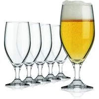 SAHM Bierglas Vienna Pokal Biergläser 0,3 Liter 6 STK Biertulpe, Edles Glas, 100% recycelbar