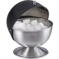 relaxdays Zuckerdose aus Edelstahl, Edelstahl