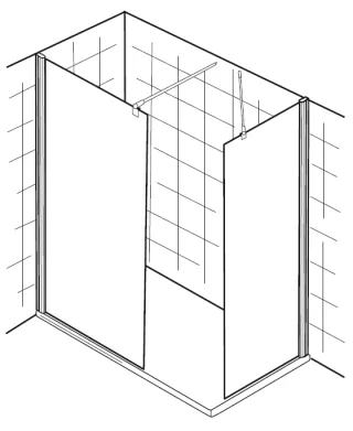 HSK Walk In Premium gerades Element und Seitenwand 6201xx6206910xx