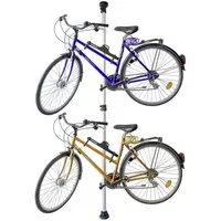 relaxdays Fahrraddeckenhalterung Teleskop Fahrradhalterung für 2 Räder
