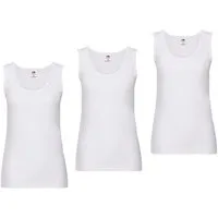 Fruit of the Loom Tanktop (Packung, 3-tlg) aus reiner Baumwolle, Rundhals