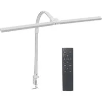 relaxdays LED Klemmtischleuchte Klemmbare Schreibtischlampe LED 80 cm, weiß