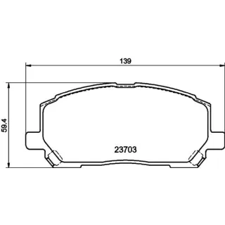 Hella Bremsbel?ge vorne Lexus Rx Toyota Highlander 3,3