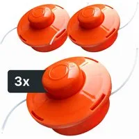 NEMAXX Fadenspule FS1 Tap & Go Fadenkopf (Trimmerkopf), (Trimmerkopf für Motorsense / Freischneider–Schnittkreis 380 mm–Orange), drehzahlfest bis 10.500 U/min, effizientes Trimmen, bruchsicher