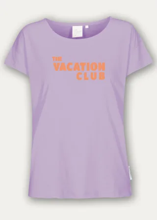 THE FASHION PEOPLE - T-Shirt ´Vacation` violet bloom print - Gr. - XL