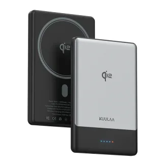 KUULAA KL-YD79 20W 19.35Wh 5000mAh Wireless Magnetic Power Bank Ultra-slim External Battery Power Supply with 1 Input &