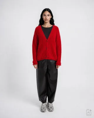 Smith&Soul - Hairy Raglan V-neck Cardigan - Gr. - S